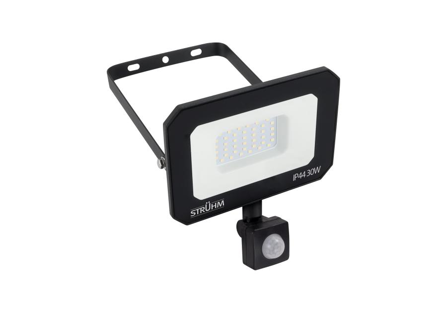 Zdjęcie: Naświetlacz SMD LED z czujnikiem ruchu Aston LED S 30 W NW kolor czarny STRUHM