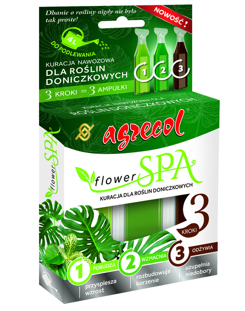 Zdjęcie: Nawóz do roślin doniczkowych 3x350 ml Flower Spa AGRECOL