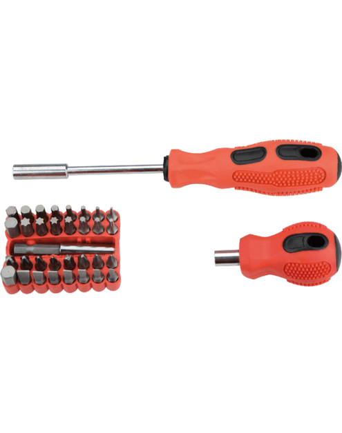 Zdjęcie: Końcówki wkrętakowe z uchwytami, zestaw 35 sztuk TOP TOOLS