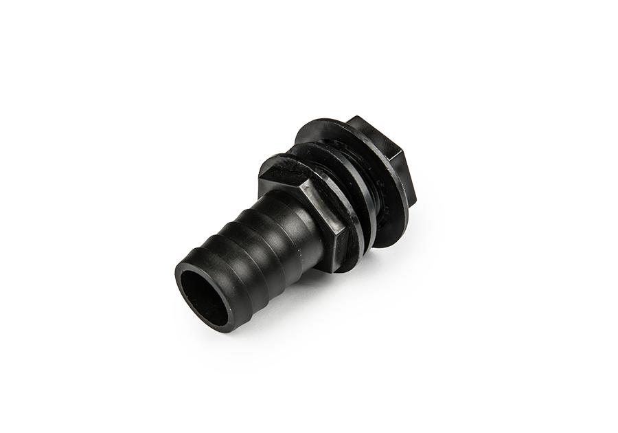 Zdjęcie: Przyłącze do zbiornika na wodę GZ 3/4", wtyk na wąż 25 mm Black Line BRADAS