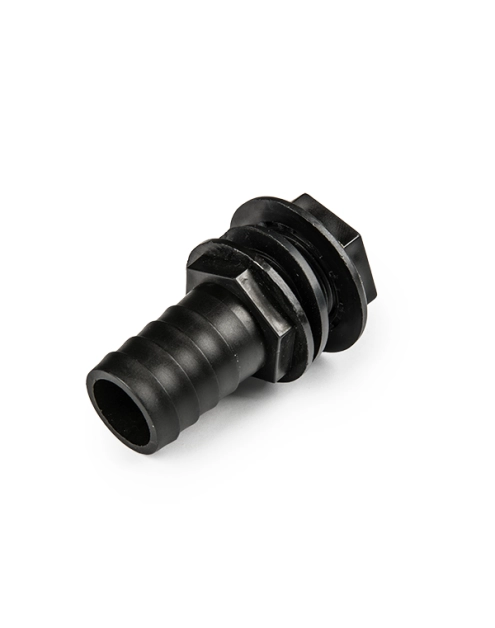 Zdjęcie: Przyłącze do zbiornika na wodę GZ 3/4", wtyk na wąż 25 mm Black Line BRADAS