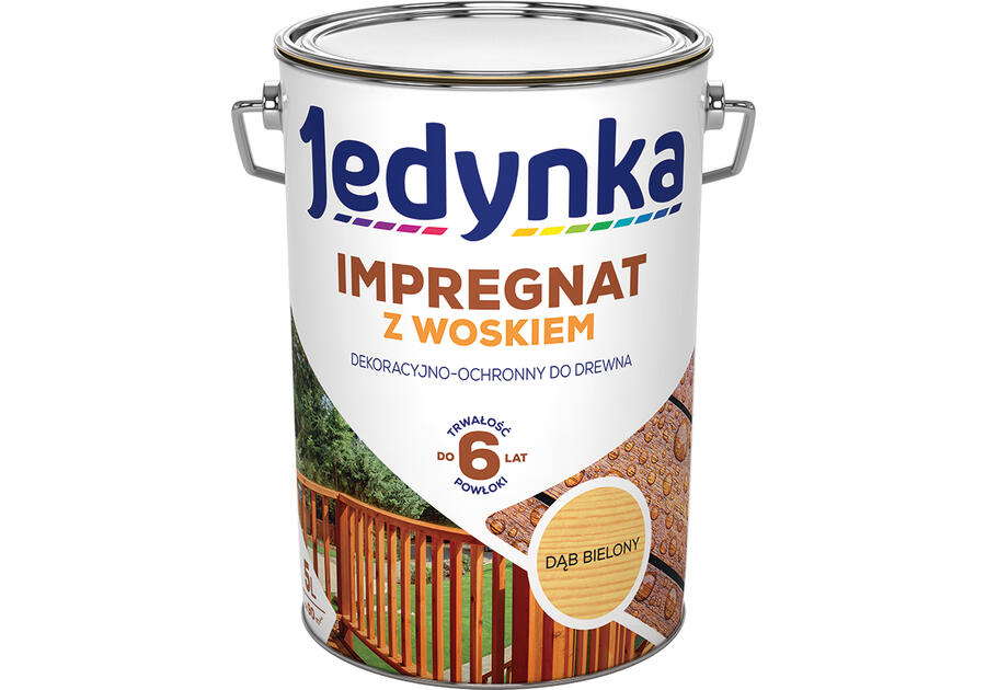 Zdjęcie: Impregnat z woskiem dąb bielony 5 L JEDYNKA