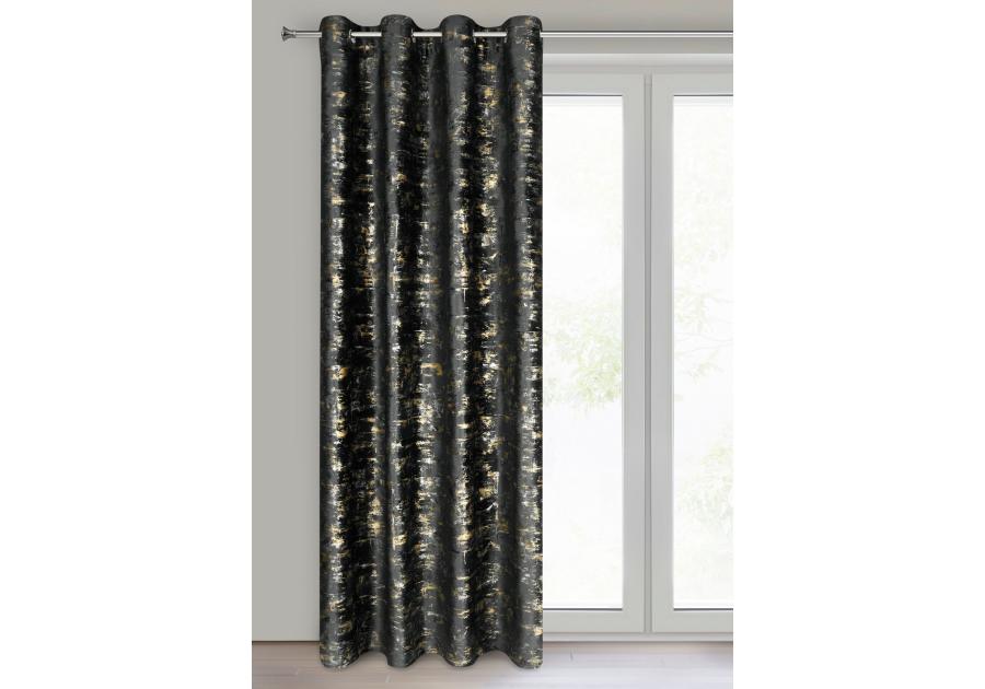 Zdjęcie: Zasłona gotowa Tami 140 x 250 cm czarny EUROFIRANY