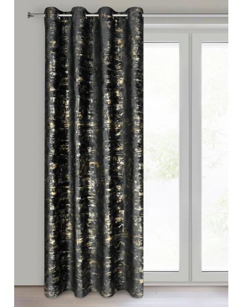 Zdjęcie: Zasłona gotowa Tami 140 x 250 cm czarny EUROFIRANY