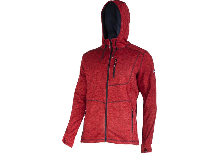 Zdjęcie: Bluza z kapturem i suwakiem czerwona, 2XL, CE, LAHTI PRO