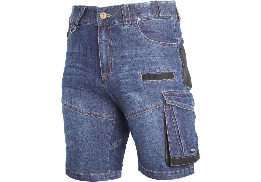 Zdjęcie: Spodenki krótkie jeans, niebieskie stretch ze wzmocnieniami,XL,CE,LAHTI PRO