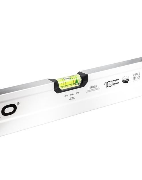 Zdjęcie: Poziomnica PRO800 malowana biała dwustronnie frezowana z libellą 2% 60 cm PRO