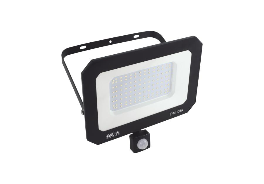 Zdjęcie: Naświetlacz SMD LED z czujnikiem ruchu Aston S 100 W NW kolor czarny STRUHM