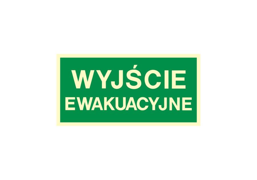 Zdjęcie: znaczenie "Wyjście ewakuacyjne" 20x40 cm METRO