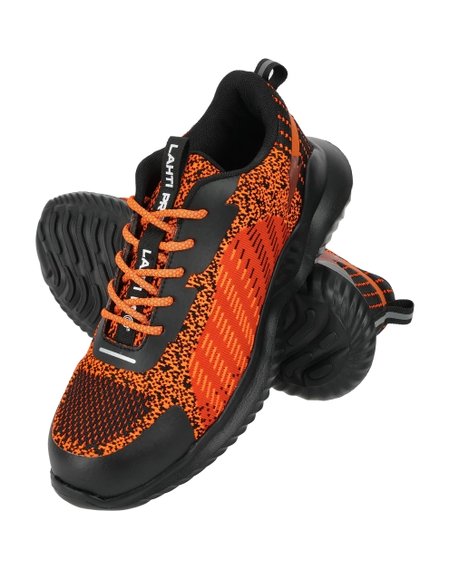 Zdjęcie: Półbuty z dzianiny, pomarańczo-czarne, SB FO, CE, rozmiar 43 LAHTI PRO