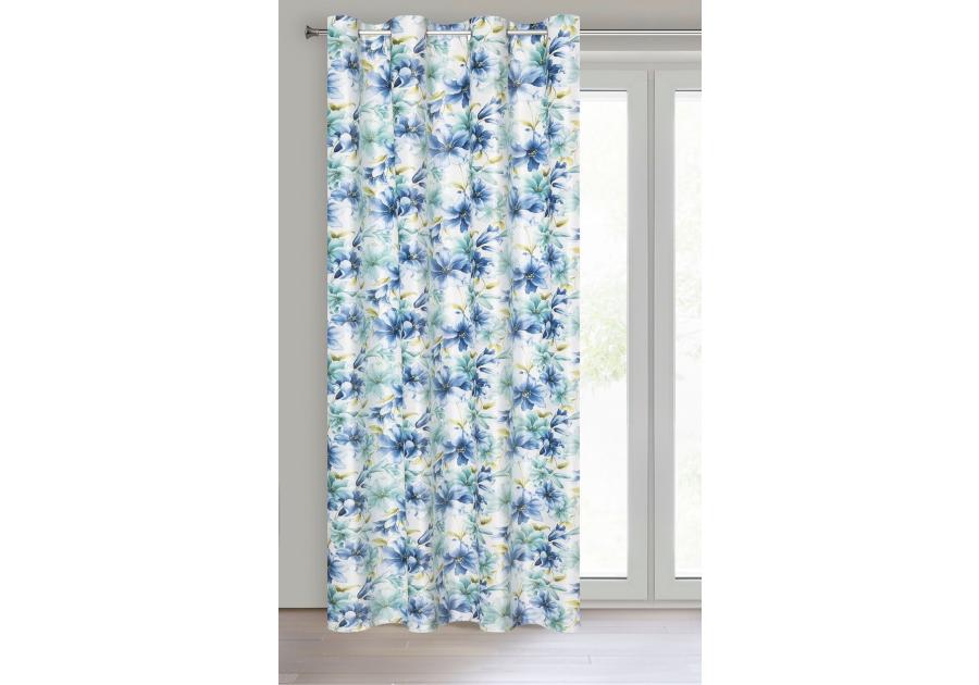 Zdjęcie: Zasłona gotowa Larysa 140x250 cm niebieski EUROFIRANY
