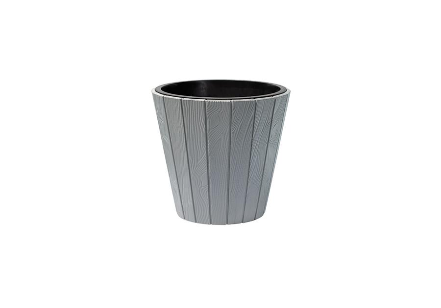 Zdjęcie: Donica Woode szary kamienny 35 cm PROSPERPLAST