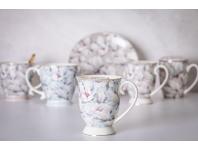 Zdjęcie: Kubek Magnolia błękitna na stopce 320 ml dekoracja Moja kochana ALTOM DESIGN