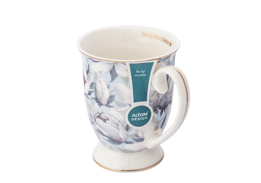 Zdjęcie: Kubek Magnolia błękitna na stopce 320 ml dekoracja Moja kochana ALTOM DESIGN