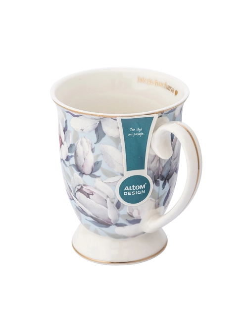 Zdjęcie: Kubek Magnolia błękitna na stopce 320 ml dekoracja Moja kochana ALTOM DESIGN