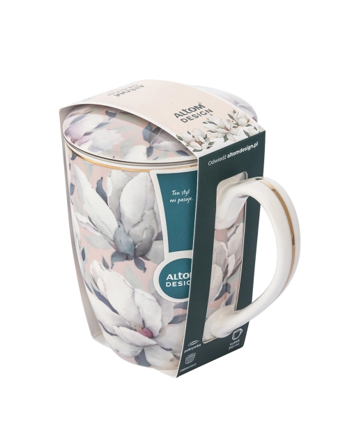 Zdjęcie: Kubek Magnolia błękitna na stopce 320 ml dekoracja Moja kochana ALTOM DESIGN