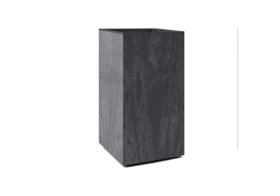 Zdjęcie: Kwietnik Karo 300x300x600 mm beton recycled, czarny beton LAMELA