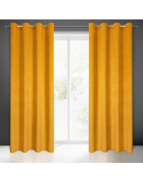 Zdjęcie: Zasłona gotowa Eliza 140x250 cm musztardowy EUROFIRANY