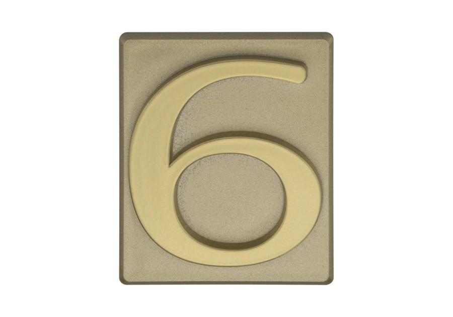 Cyfra 6 lub 9 PCV samoprzylepna 4x4,7 cm oliwka DOMINO