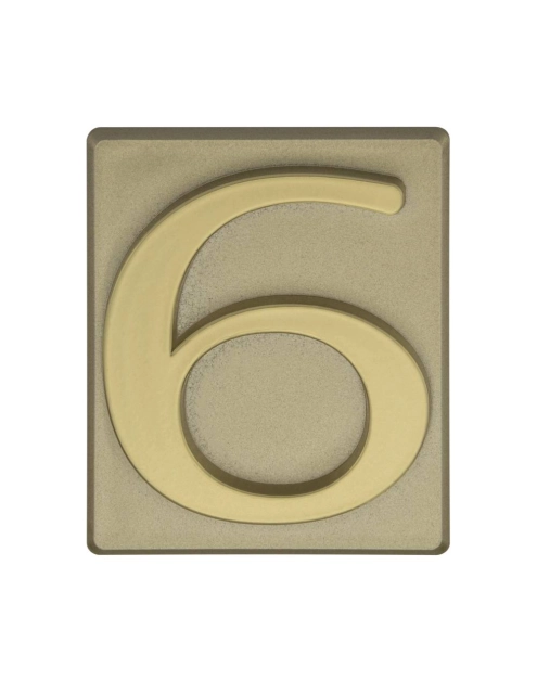 Zdjęcie: Cyfra 6 lub 9 PCV samoprzylepna 4x4,7 cm oliwka DOMINO