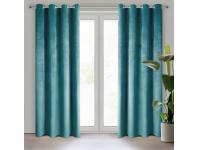 Zdjęcie: Zasłona gotowa Pierre 140x250 cm turkusowy EUROFIRANY