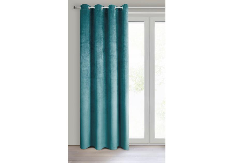 Zdjęcie: Zasłona gotowa Pierre 140x250 cm turkusowy EUROFIRANY