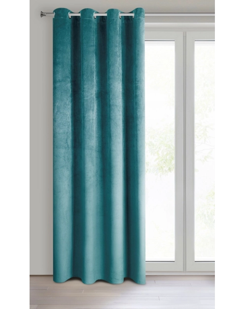 Zdjęcie: Zasłona gotowa Pierre 140x250 cm turkusowy EUROFIRANY