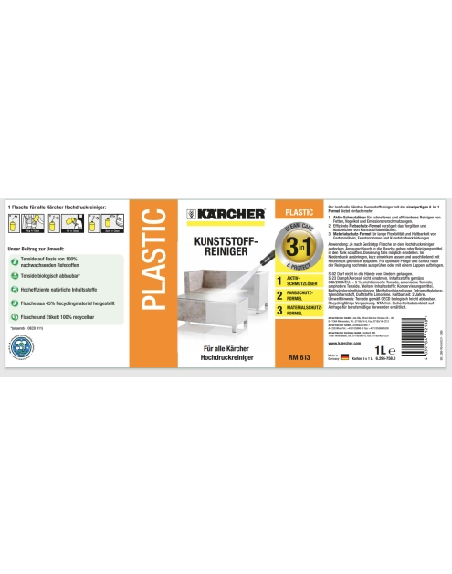 Zdjęcie: Środek do czyszczenia plastiku 3 w 1, 1 L RM613 6.295-758.0 KARCHER