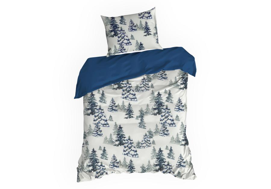Zdjęcie: Komplet pościeli bawełnianej z nadrukiem świątecznym Natal 140x200 cm, 70x80 cm - 1 szt. EUROFIRANY