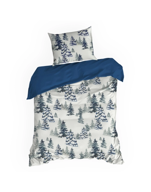 Zdjęcie: Komplet pościeli bawełnianej z nadrukiem świątecznym Natal 140x200 cm, 70x80 cm - 1 szt. EUROFIRANY