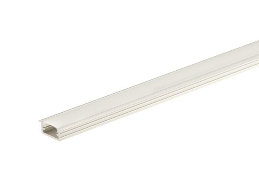 Zdjęcie: Kształtownik z kołnierzem do taśmy LED 14x7 mm - 1 m osłonka mleczna CEZAR