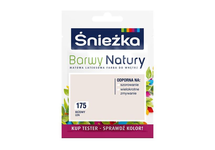 Zdjęcie: Tester koloru Barwy Natury beżowy len 175 25 ml ŚNIEŻKA