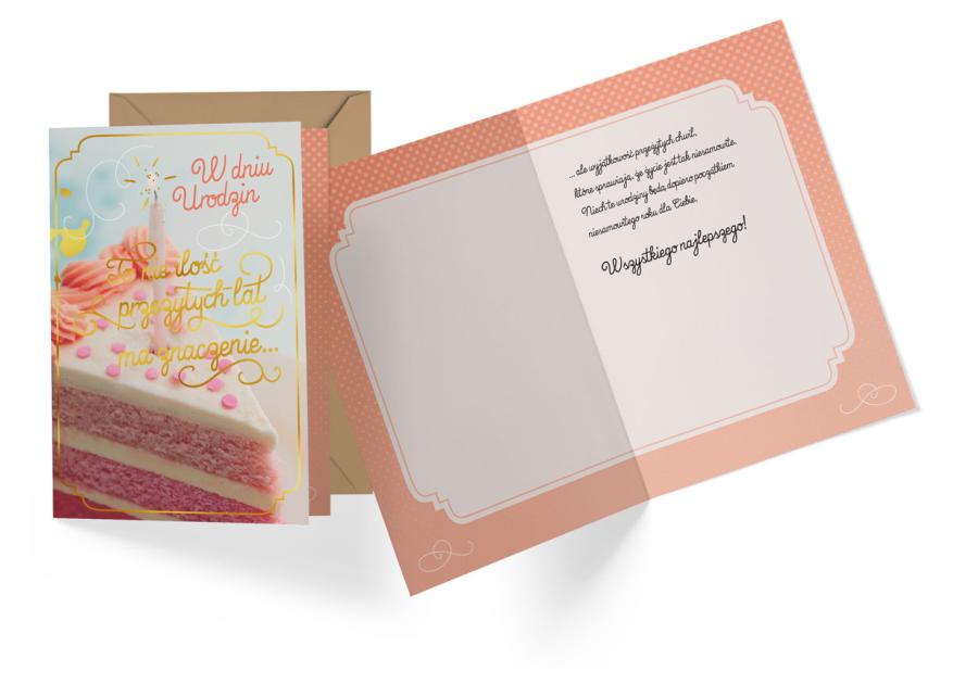 Zdjęcie: Karnet PR-362 Urodziny - tort KUKARTKA