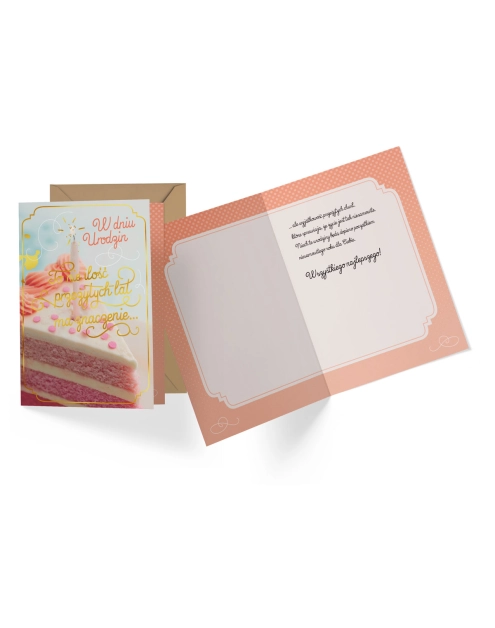 Zdjęcie: Karnet PR-362 Urodziny - tort KUKARTKA