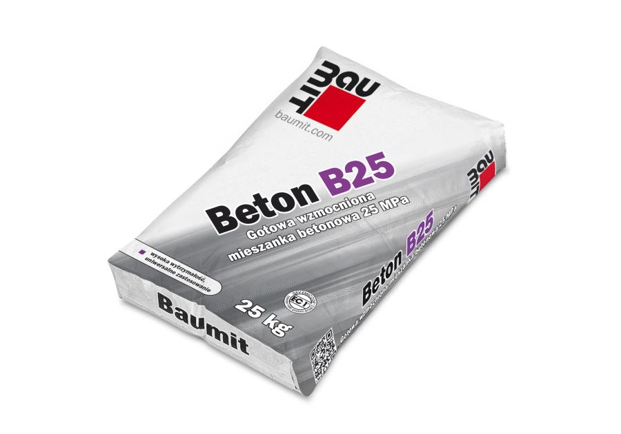 Zdjęcie: Mieszanka betonowa B25 gotowa wzmocniona 25 kg BAUMIT