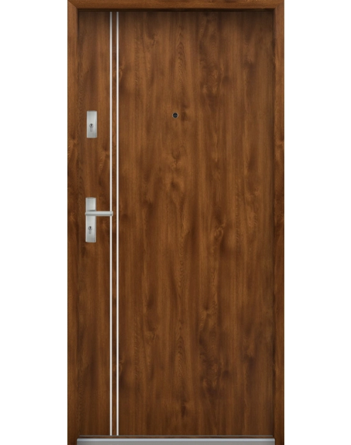 Zdjęcie: Drzwi wejściowe do mieszkań Bastion A-37 Dąb złoty 80 cm (NW) prawe ODR KR CENTER