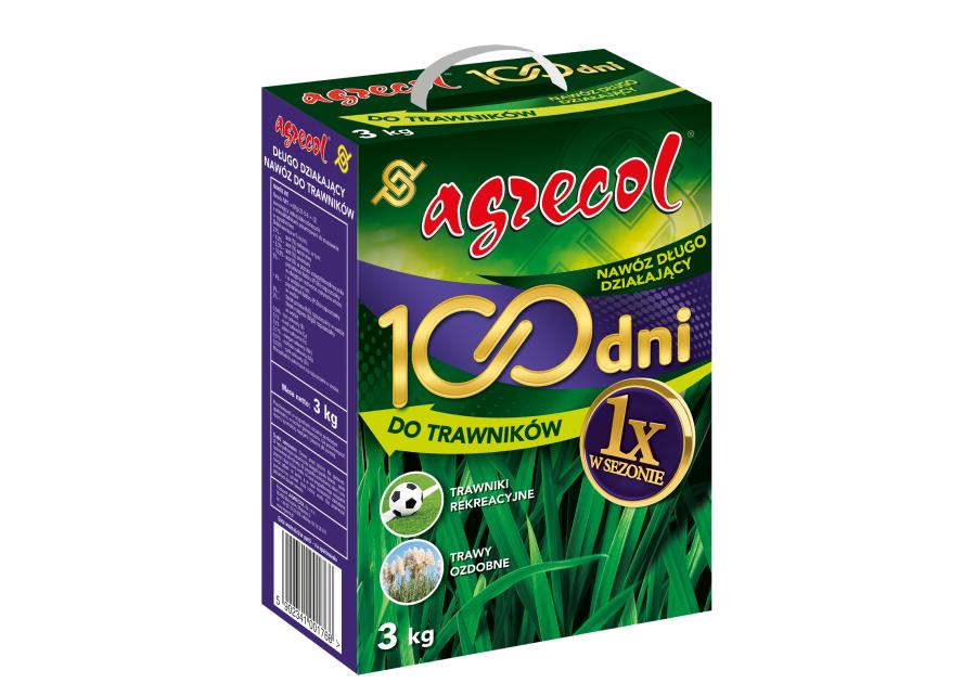 Zdjęcie: Nawóz do trawników 100 dni 3 kg AGRECOL