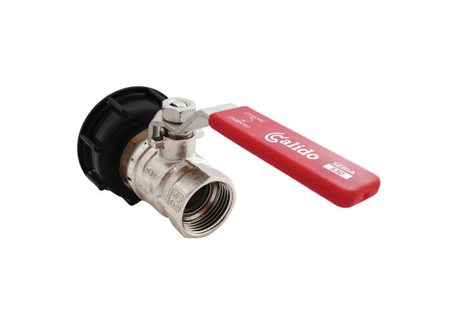 Zdjęcie: Korek 55/60 z zaworem kulowy w/z 1", do zbiornika 1000l ibc CALIDO