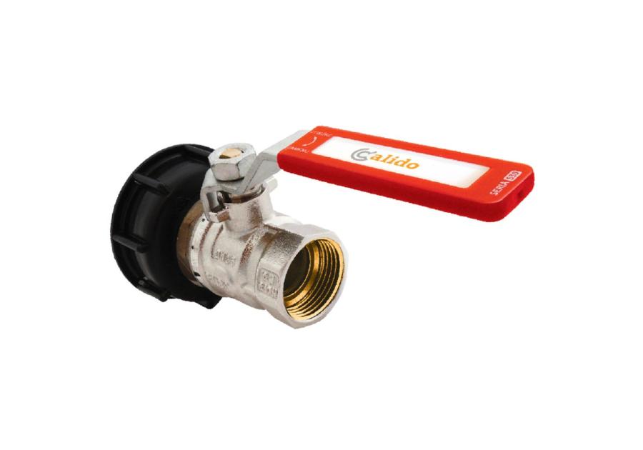 Zdjęcie: Korek 55/60 z zaworem kulowy w/z 1", do zbiornika 1000l ibc CALIDO