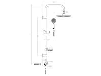 Zdjęcie: Deszczownia Corso chrom INVENA