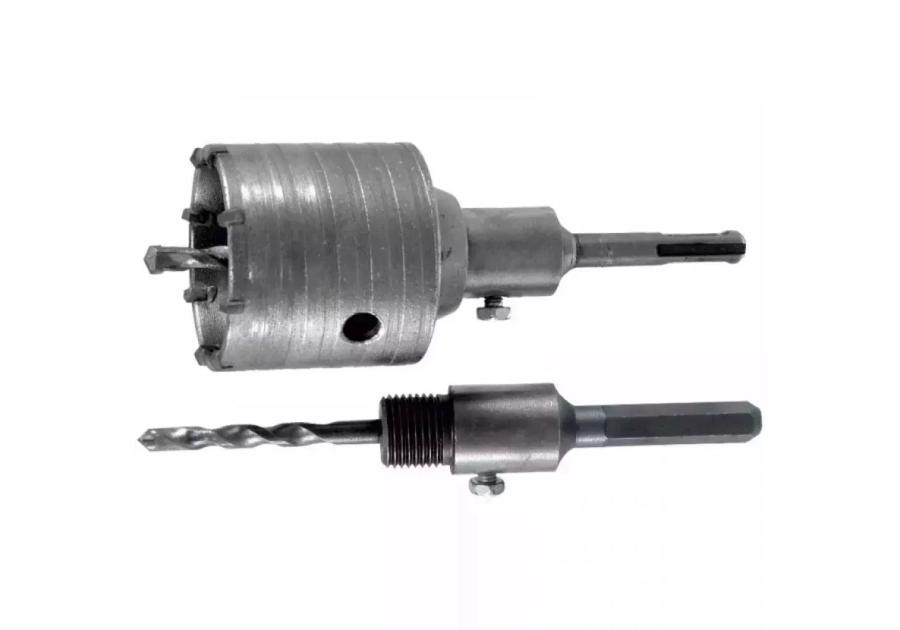 Zdjęcie: Wiertło koronkowe 80 mm HM z uchwytem HEX DEDRA