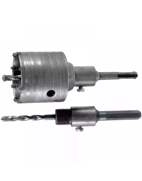 Zdjęcie: Wiertło koronkowe 80 mm HM z uchwytem HEX DEDRA