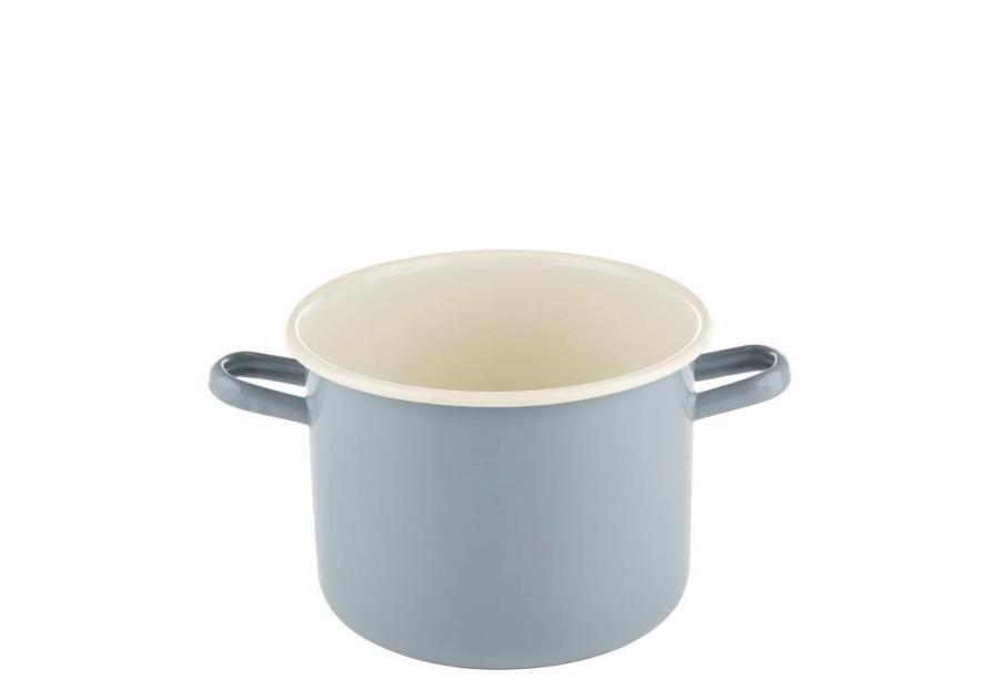 Zdjęcie: Garnek emaliowany Forte bez pokrywki 15 cm -2 L gładki szary EMALIA PLESZEW