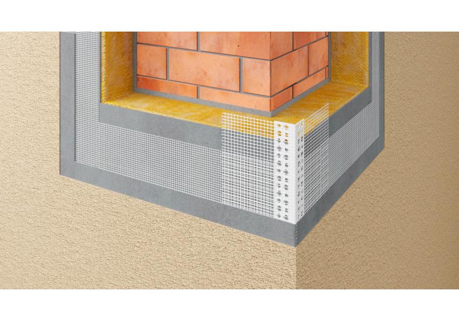 Zdjęcie: Kątownik prosty z siatką BP10 L300 25 cm BELLA PLAST