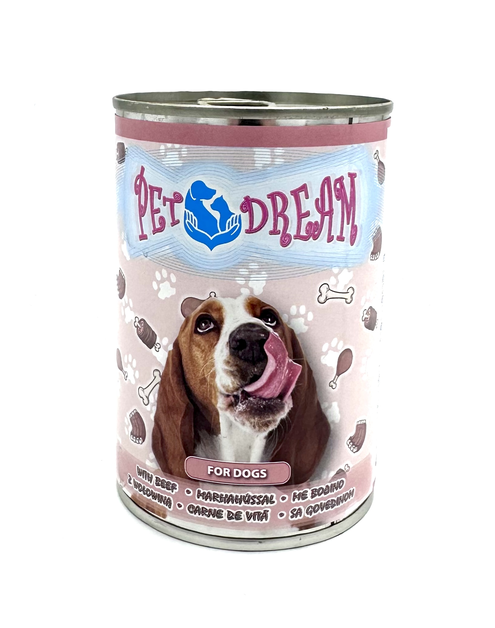 Zdjęcie: Konserwa dla dorosłego psa z wołowiną 415 g PET DREAM