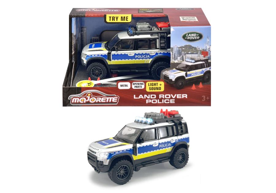 Zdjęcie: Metalowa policja na licencji Land Rover 12,5 cm MAJORETTE