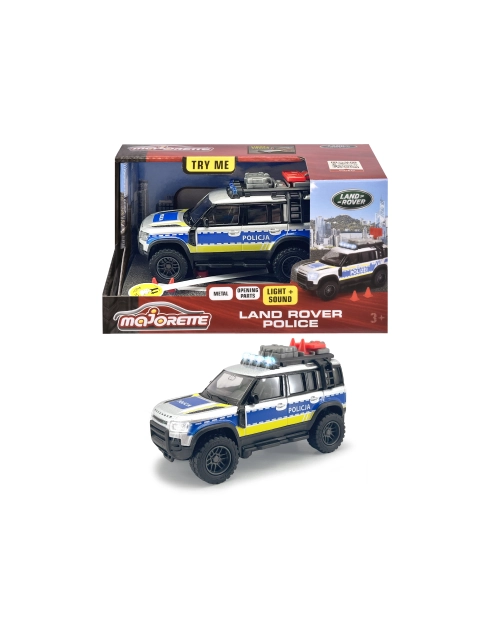 Zdjęcie: Metalowa policja na licencji Land Rover 12,5 cm MAJORETTE