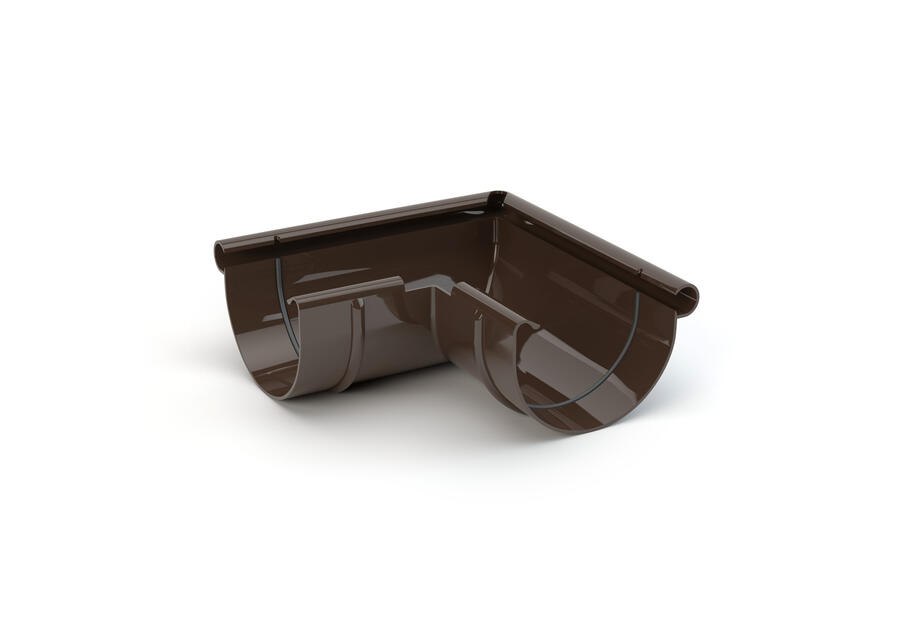 Zdjęcie: Narożnik rynnowy zewnętrzny 150 mm ciemny brąz GAMRAT