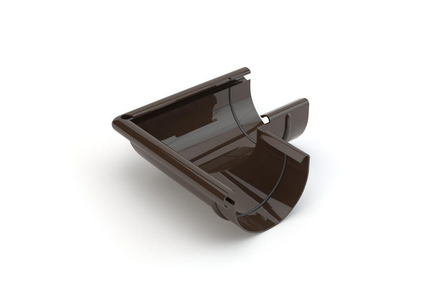 Zdjęcie: Narożnik rynnowy zewnętrzny 150 mm ciemny brąz GAMRAT