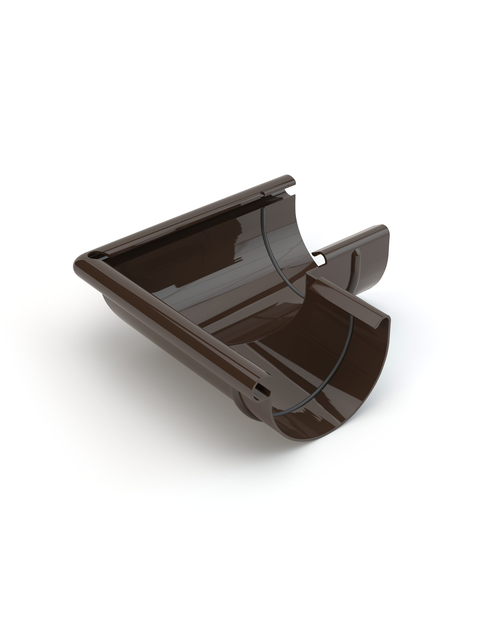 Zdjęcie: Narożnik rynnowy zewnętrzny 150 mm ciemny brąz GAMRAT